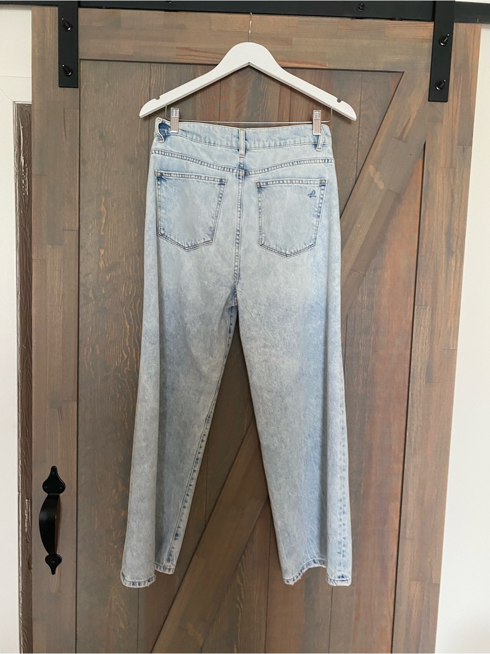 DL1961 Light Wash High-Rise Wide Leg Jeans - Picture 3 of 8